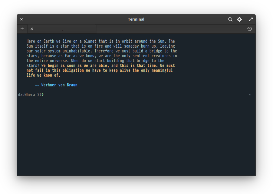 Pantheon Terminal with Citylights color scheme